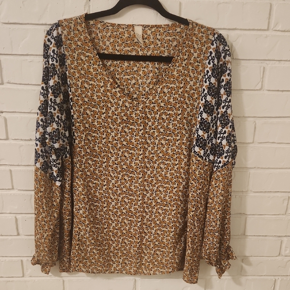 Flamingo Floral Print Women's Top Large
